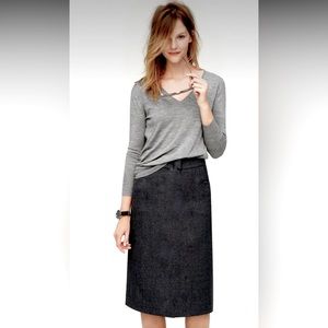 Vintage Stile Benetton Gray Herringbone Skirt